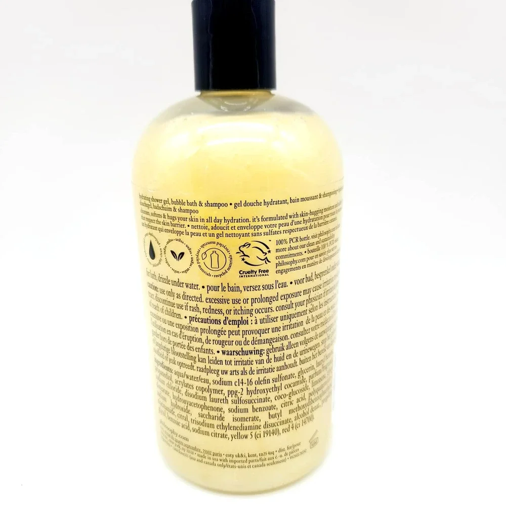 Philosophy Lemon Custard Shampoo Shower Gel Bubble Bath 16‎ oz